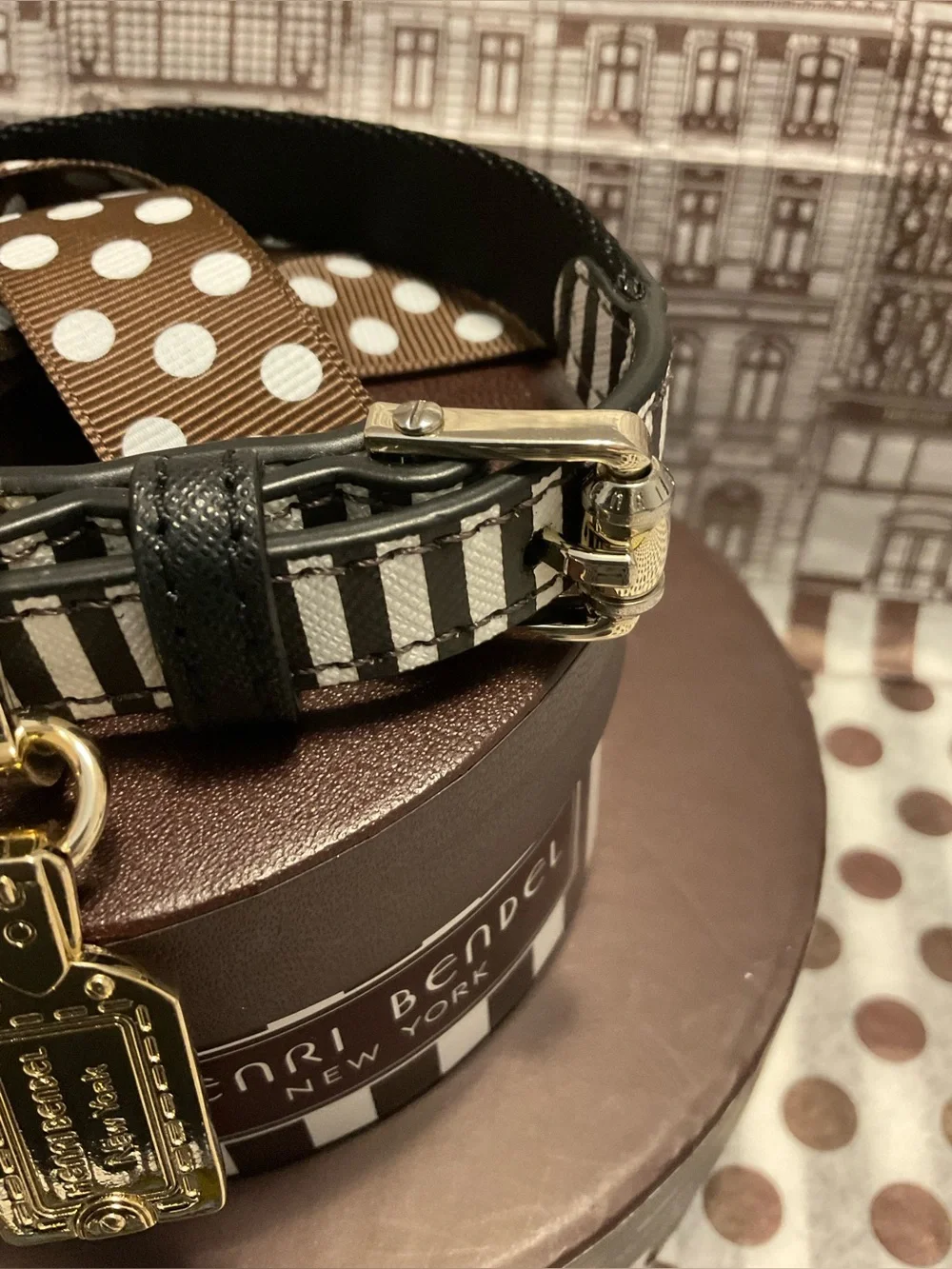 EUC Henri Bendel Pet Set - Collar, Harness and Leash
